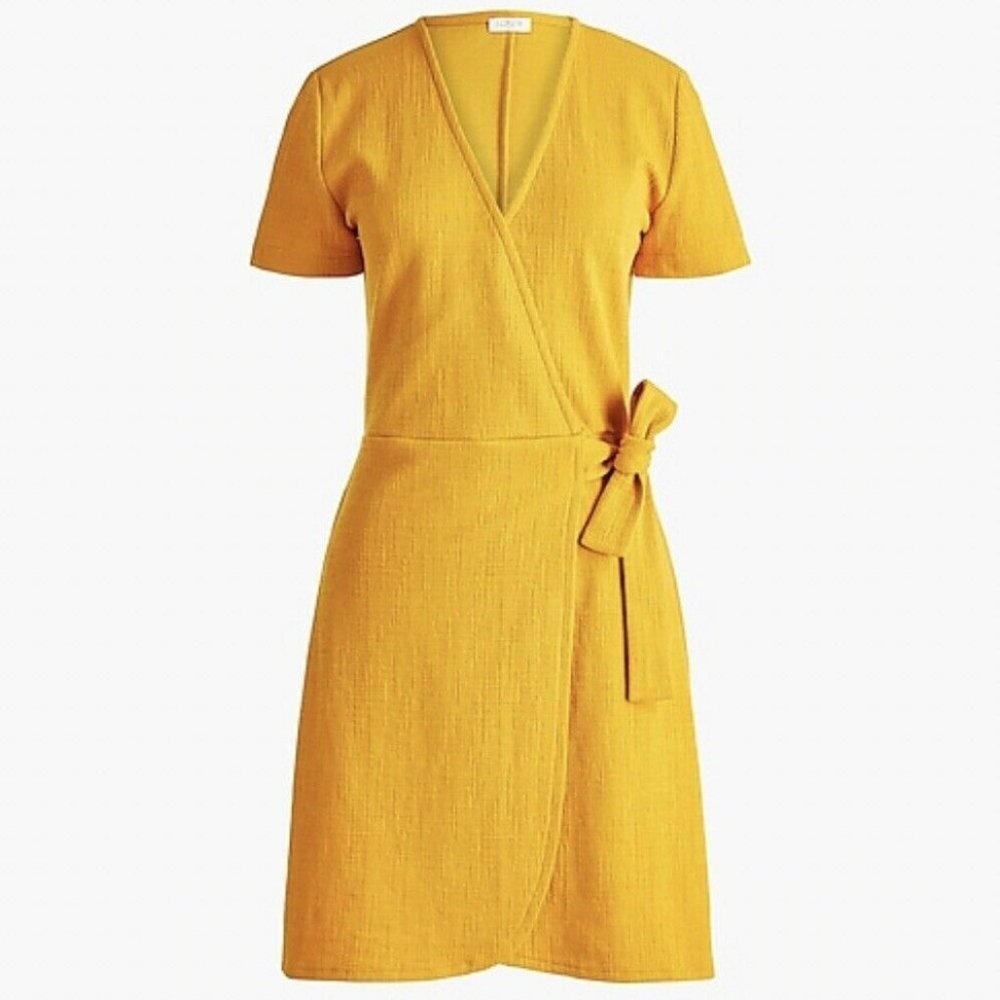 J Crew Textured Side Tie Dress Topaz